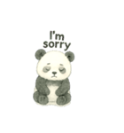 水彩パンダ【Watercolor Panda Moods】（個別スタンプ：25）