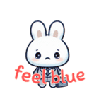 うさぎの赤ちゃんの生活 Ver6 (えいご)（個別スタンプ：1）