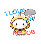 うさぎの赤ちゃんの生活 Ver6 (えいご)（個別スタンプ：2）