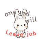 うさぎの赤ちゃんの生活 Ver6 (えいご)（個別スタンプ：5）