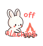 うさぎの赤ちゃんの生活 Ver6 (えいご)（個別スタンプ：7）