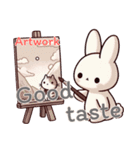 うさぎの赤ちゃんの生活 Ver6 (えいご)（個別スタンプ：8）