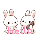 うさぎの赤ちゃんの生活 Ver6 (えいご)（個別スタンプ：10）