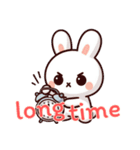 うさぎの赤ちゃんの生活 Ver6 (えいご)（個別スタンプ：13）