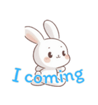 うさぎの赤ちゃんの生活 Ver6 (えいご)（個別スタンプ：14）