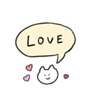しろいねこと送る吹き出し（個別スタンプ：31）