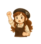 ラッキーガール1（個別スタンプ：2）