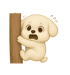 かわいいクリームいぬのミミちゃん1（個別スタンプ：12）