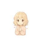 ふわふわのわたちゃん（個別スタンプ：1）