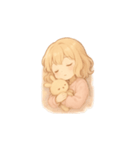 ふわふわのわたちゃん（個別スタンプ：4）
