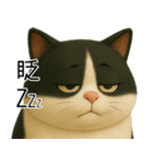 3D牛柄キャット（大頭版）（個別スタンプ：20）
