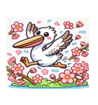 ペリカンと桜のスタンプ@SFW（個別スタンプ：2）