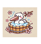 ペリカンと桜のスタンプ@SFW（個別スタンプ：6）