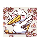 ペリカンと桜のスタンプ@SFW（個別スタンプ：11）