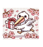 ペリカンと桜のスタンプ@SFW（個別スタンプ：12）