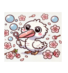 ペリカンと桜のスタンプ@SFW（個別スタンプ：14）