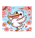 ペリカンと桜のスタンプ@SFW（個別スタンプ：22）