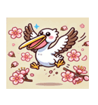 ペリカンと桜のスタンプ@SFW（個別スタンプ：24）