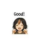 元気な猫の女の子スタンプ（日本語）（個別スタンプ：6）