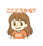 食欲旺盛！食いしん坊ガール（個別スタンプ：4）