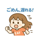 食欲旺盛！食いしん坊ガール（個別スタンプ：19）
