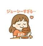 食欲旺盛！食いしん坊ガール（個別スタンプ：21）