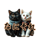 服を着たリアルな猫キャラ達のスタンプ友編（個別スタンプ：16）