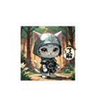動くにゃん子サムライ（個別スタンプ：8）