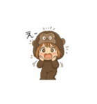 ゴリラ着ぐるみの女の子（個別スタンプ：6）