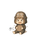 ゴリラ着ぐるみの女の子（個別スタンプ：7）
