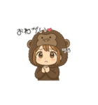 ゴリラ着ぐるみの女の子（個別スタンプ：9）