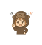 ゴリラ着ぐるみの女の子（個別スタンプ：15）