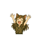元気いっぱい猫キャラスタンプフリップ無）（個別スタンプ：2）