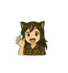元気いっぱい猫キャラスタンプフリップ無）（個別スタンプ：5）
