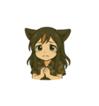 元気いっぱい猫キャラスタンプフリップ無）（個別スタンプ：7）
