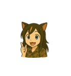 元気いっぱい猫キャラスタンプフリップ無）（個別スタンプ：8）