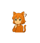 元気いっぱい猫キャラスタンプフリップ無）（個別スタンプ：12）