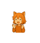 元気いっぱい猫キャラスタンプフリップ無）（個別スタンプ：13）