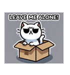 表情豊かな猫がオーバーリアクション（個別スタンプ：4）