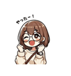 めがね女子 2025NAOMI（個別スタンプ：1）