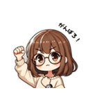 めがね女子 2025NAOMI（個別スタンプ：8）