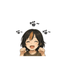 元気な猫の女の子スタンプ（台湾華語）（個別スタンプ：7）
