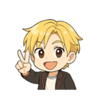 元気いっぱい！金髪男子スタンプ（個別スタンプ：1）