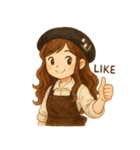 ラッキーガール3（個別スタンプ：2）
