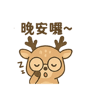 メガネの子鹿（個別スタンプ：6）
