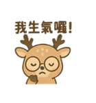 メガネの子鹿（個別スタンプ：15）