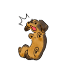 これはダックスフンドです。(黒)（個別スタンプ：3）