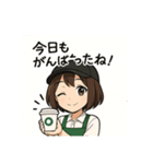 癒しのカフェ店員お姉さん（個別スタンプ：7）