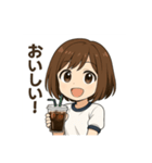 癒しのカフェ店員お姉さん(体操着Ver.)（個別スタンプ：10）