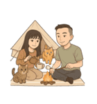 ふたりと2匹の猫の暮らし（個別スタンプ：11）
